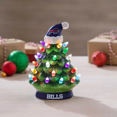 8" LED Ceramic Christmas Tree, Buffalo Bills, NFL, Home