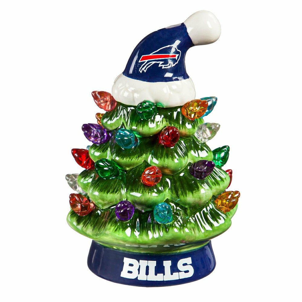 4" Mini LED Tabletop Christmas Tree, Set of 2, Buffalo Bills, NFL, Home