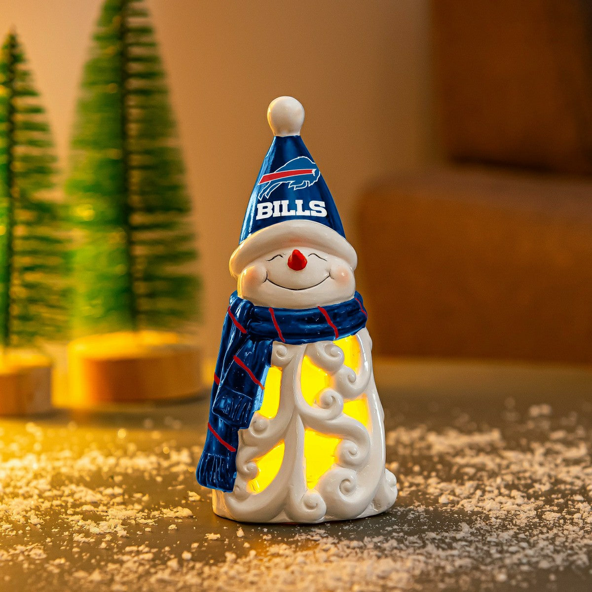 Buffalo Bills Snowman LED Statuary, 8", NFL, Home