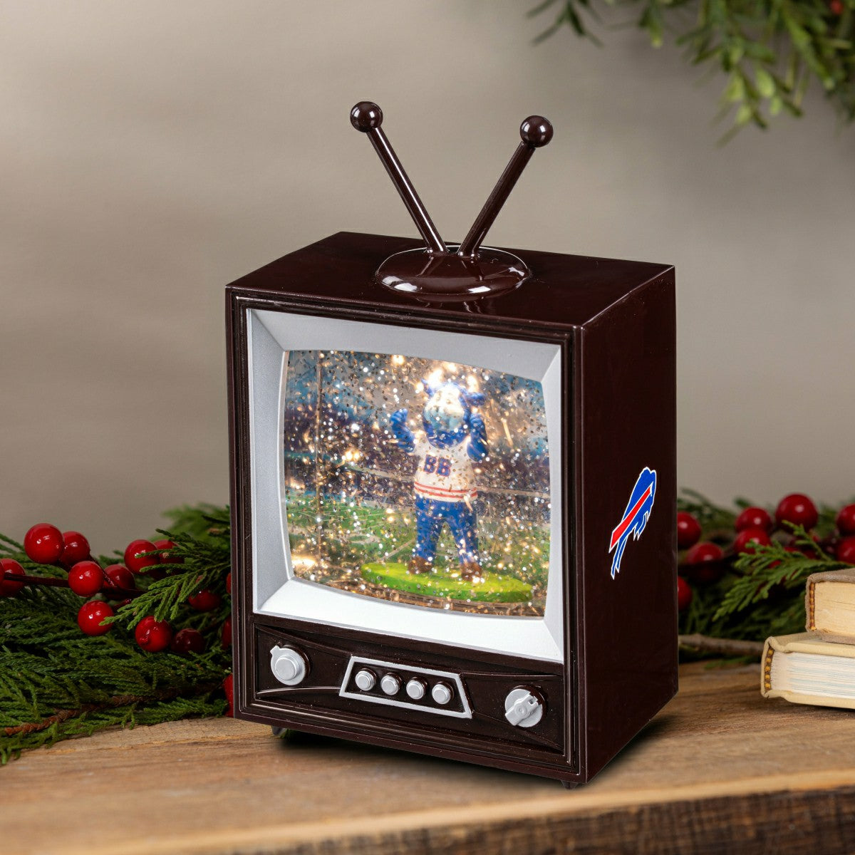 Buffalo Bills Vintage TV Water Lantern, NFL, Home