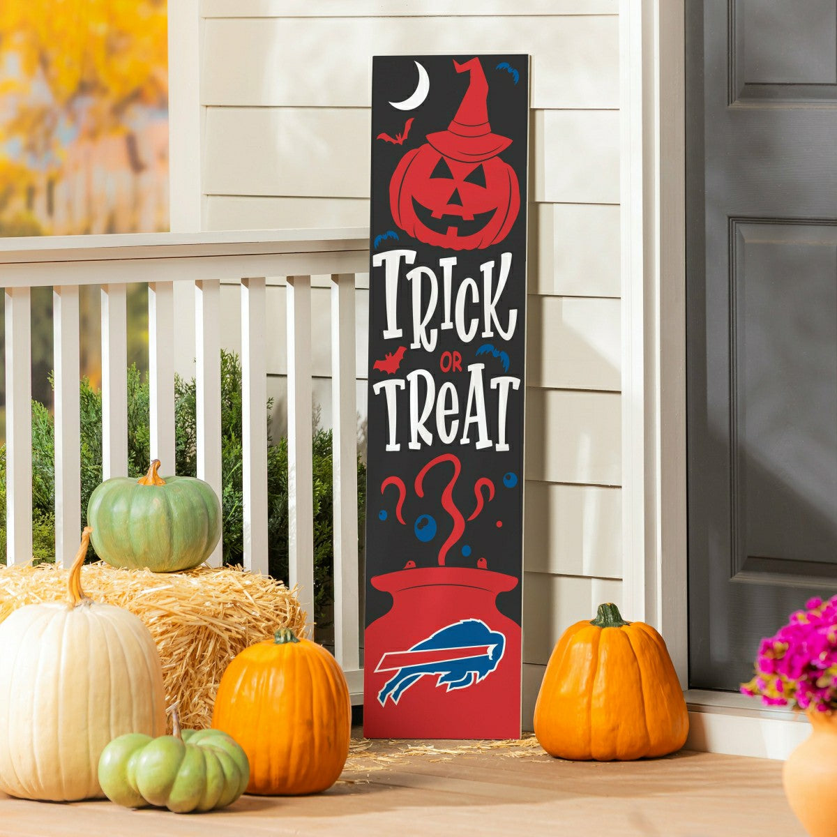 Buffalo Bills 47" Double Sided Leaner, Halloween, NFL, Home
