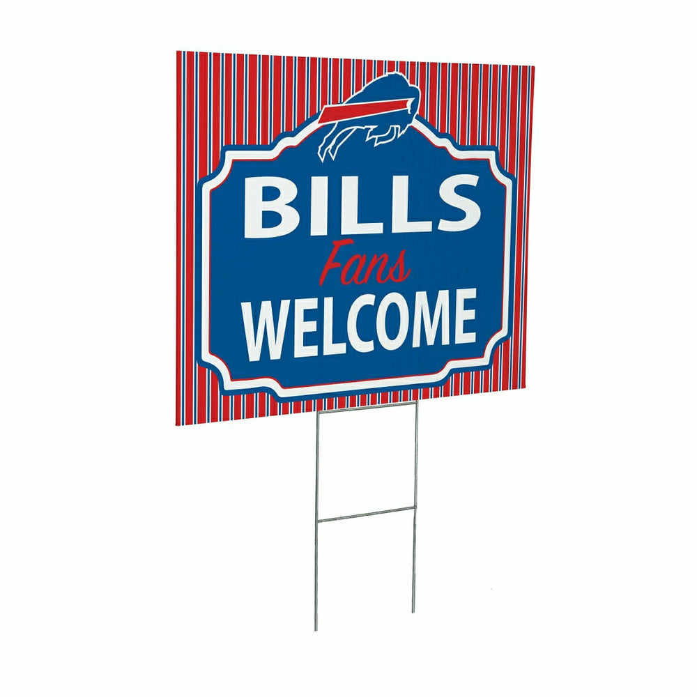 Buffalo Bills Coroplast Yard Sign, "Fans Welcome", NFL, Home