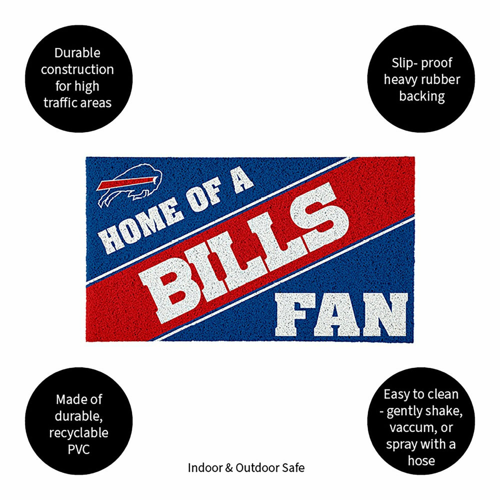 Buffalo Bills, PVC Mat COLOR, Home of a Fan, NFL