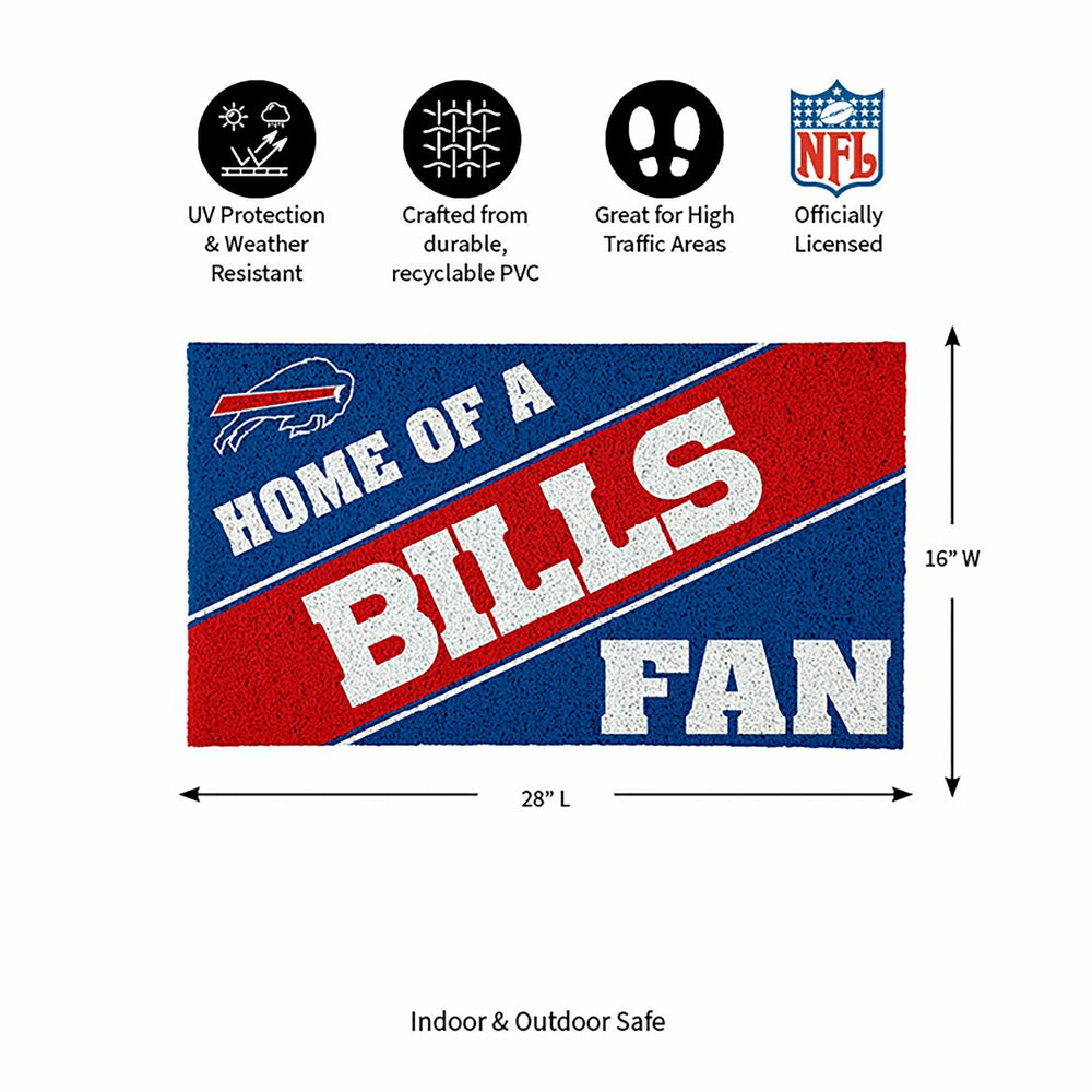Buffalo Bills, PVC Mat COLOR, Home of a Fan, NFL