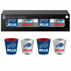 Buffalo Bills 4-Piece Ceramic and Glass 2oz. Shot Glass Set, NFL, Home
