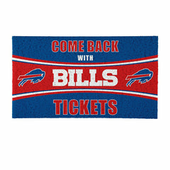 28" x 16" PVC Trapper Mat, Come Back with Tickets, Buffalo Bills, NFL