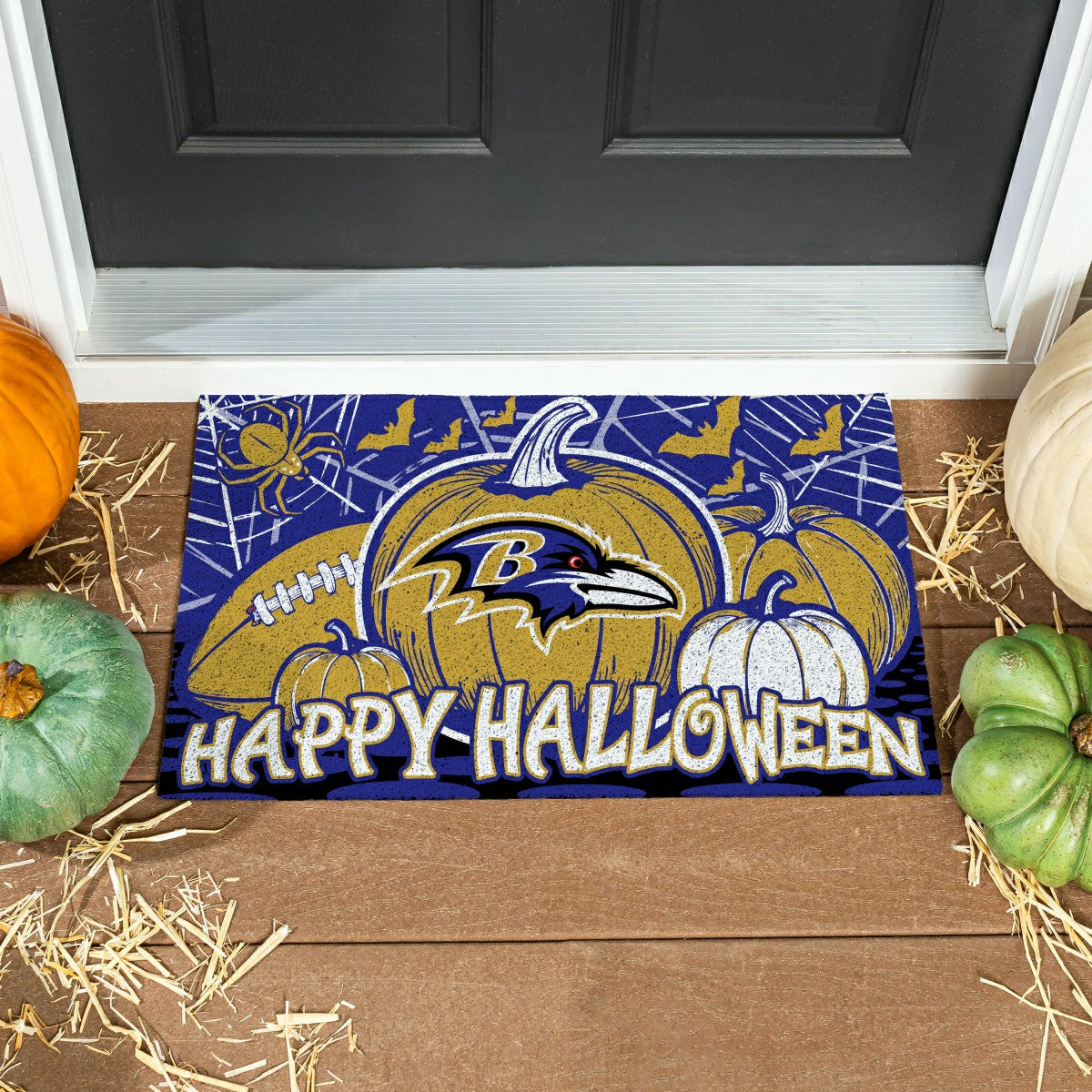 Baltimore Ravens Halloween PVC Mat, 28"x16", NFL