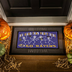 Baltimore Ravens Flocked Coir Halloween Sassafras Switch Mat, 22"x10", NFL