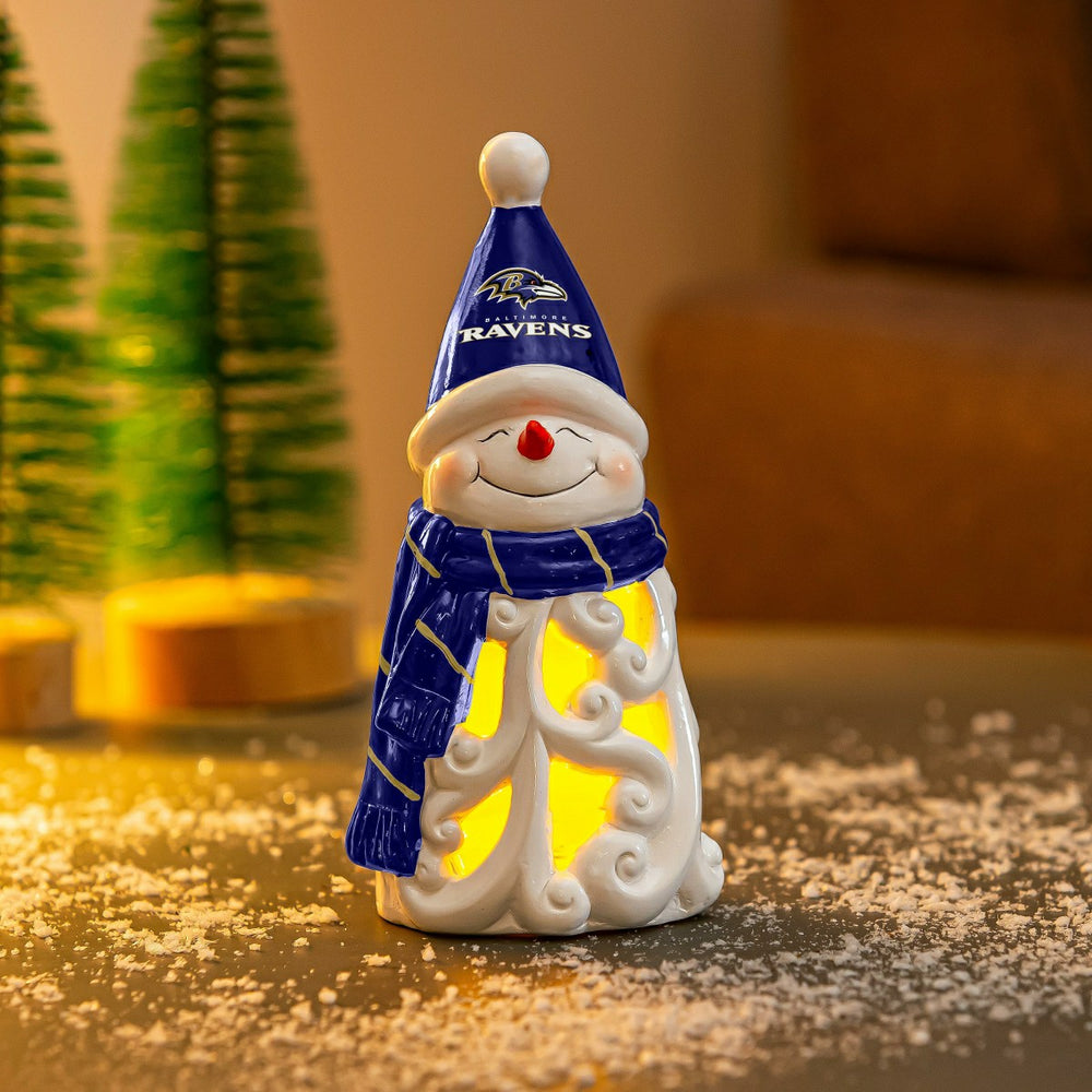Baltimore Ravens Snowman LED Statuary, 8", NFL, Home
