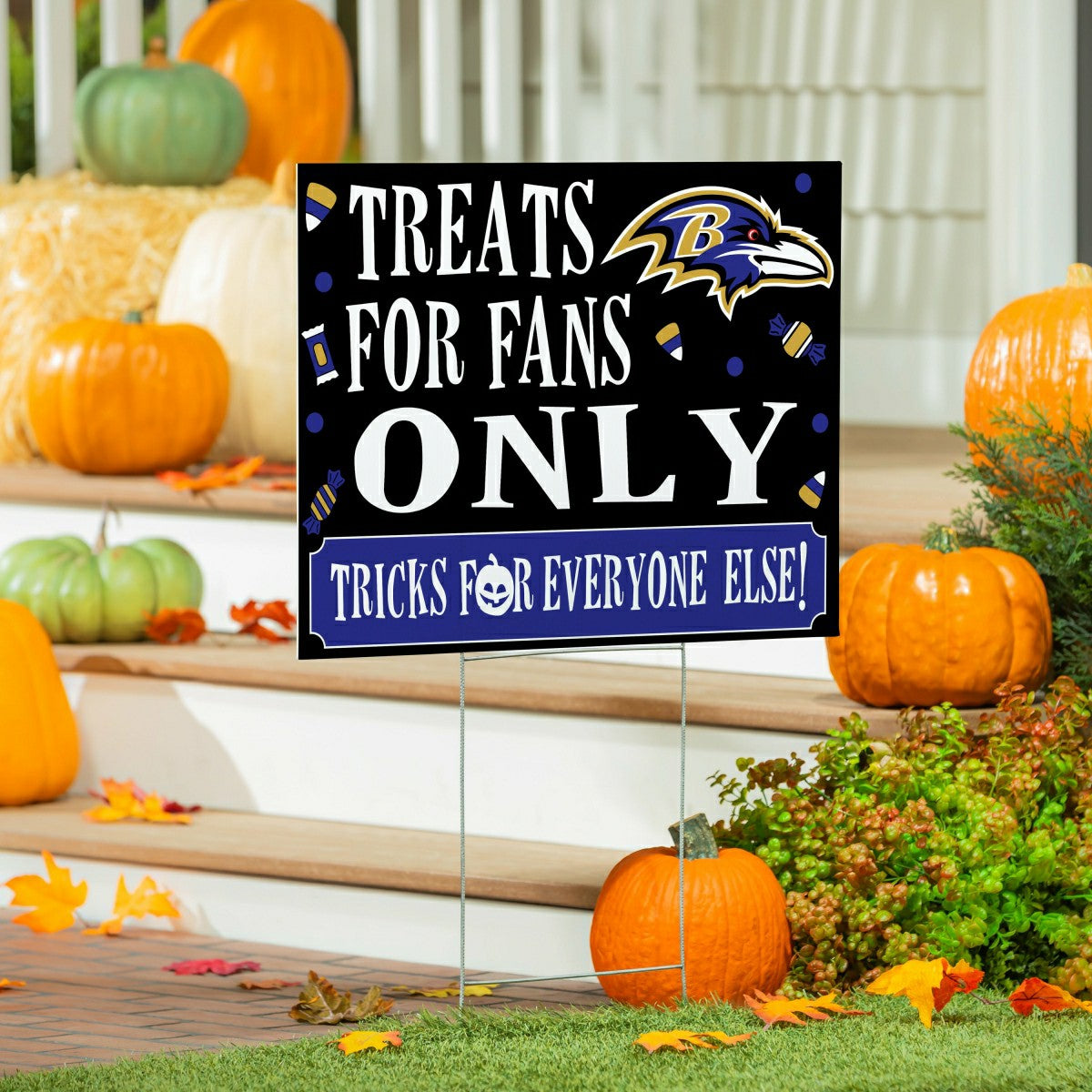 Baltimore Ravens Yard Sign, Halloween Treats for Fans, NFL, Home