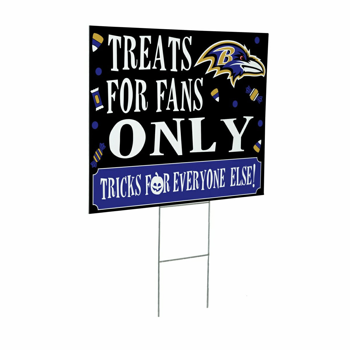 Baltimore Ravens Yard Sign, Halloween Treats for Fans, NFL, Home