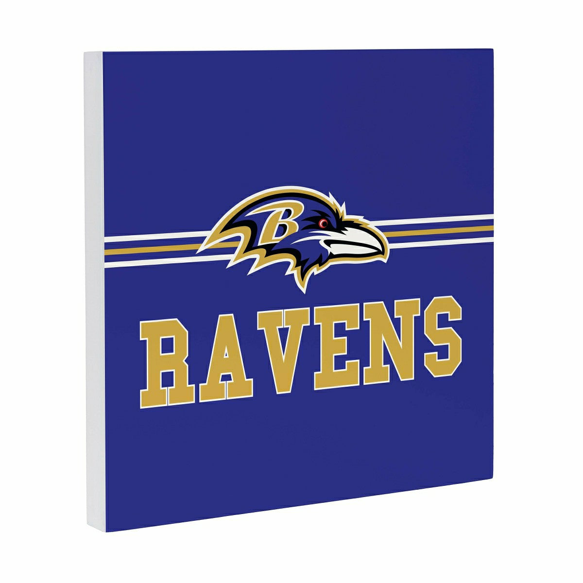 Baltimore Ravens Wood Wall Sign, 12x12, NFL, Home