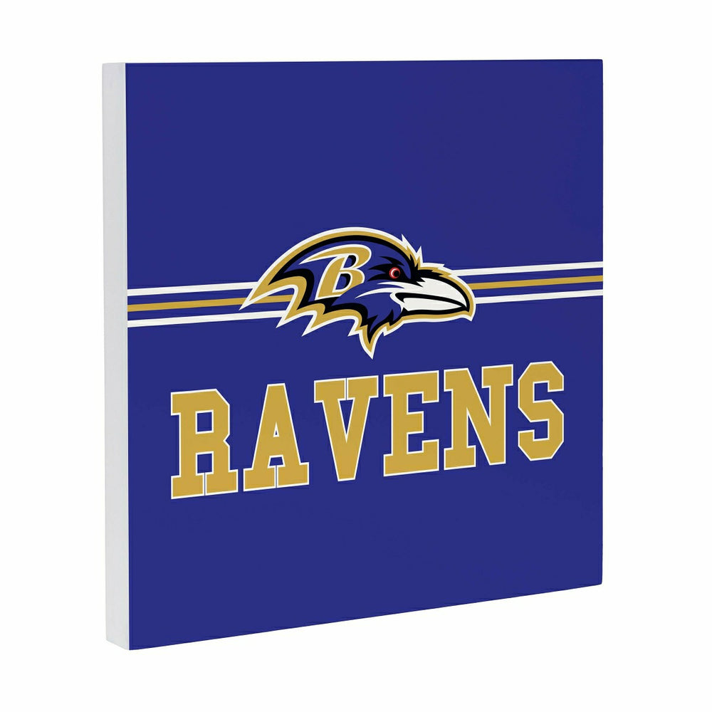 Baltimore Ravens Wood Wall Sign, 12x12, NFL, Home