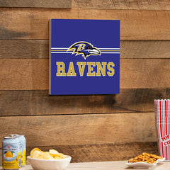 Baltimore Ravens Wood Wall Sign, 12x12, NFL, Home