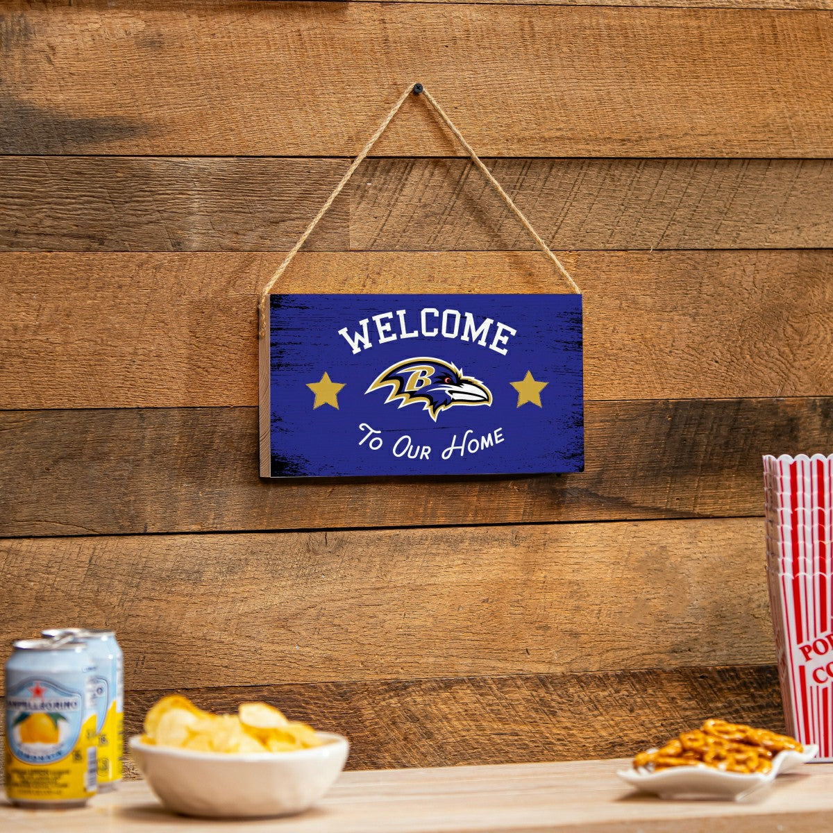 Baltimore Ravens Wood Wall Sign, 6x11, NFL, Home