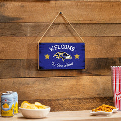 Baltimore Ravens Wood Wall Sign, 6x11, NFL, Home