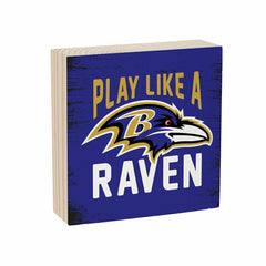 Baltimore Ravens Plock, Down Home Fans, 6x6, NFL, Home
