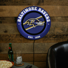 Baltimore Ravens, Metal Lite, Round, NFL