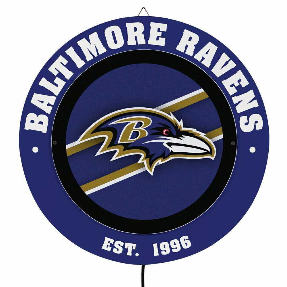 Baltimore Ravens, Metal Lite, Round, NFL
