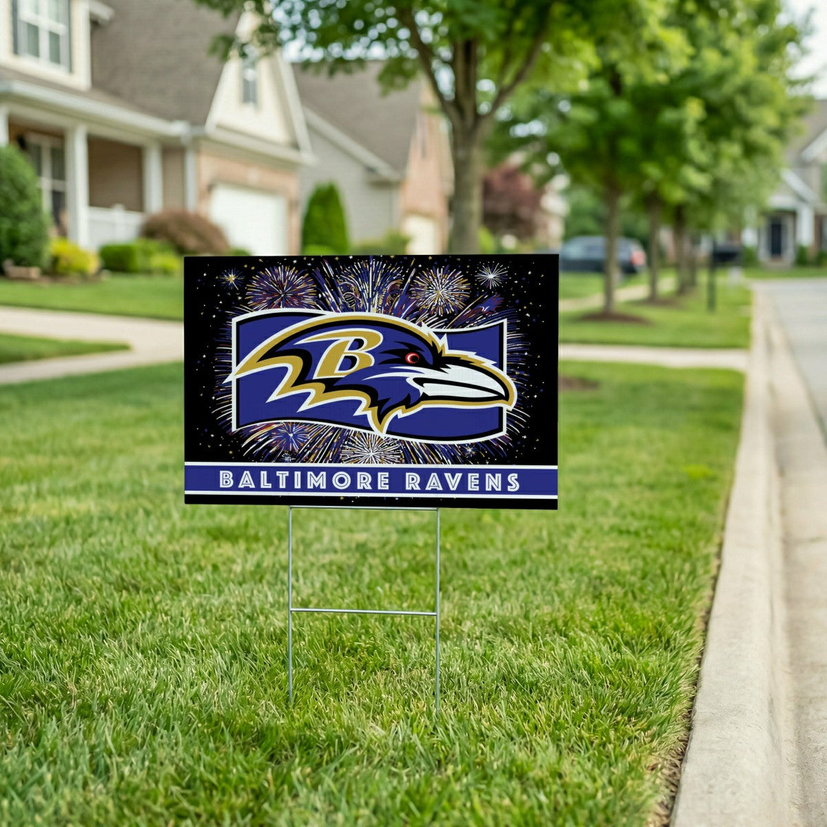 Baltimore Ravens Yard Sign, Patriotic, NFL, Home