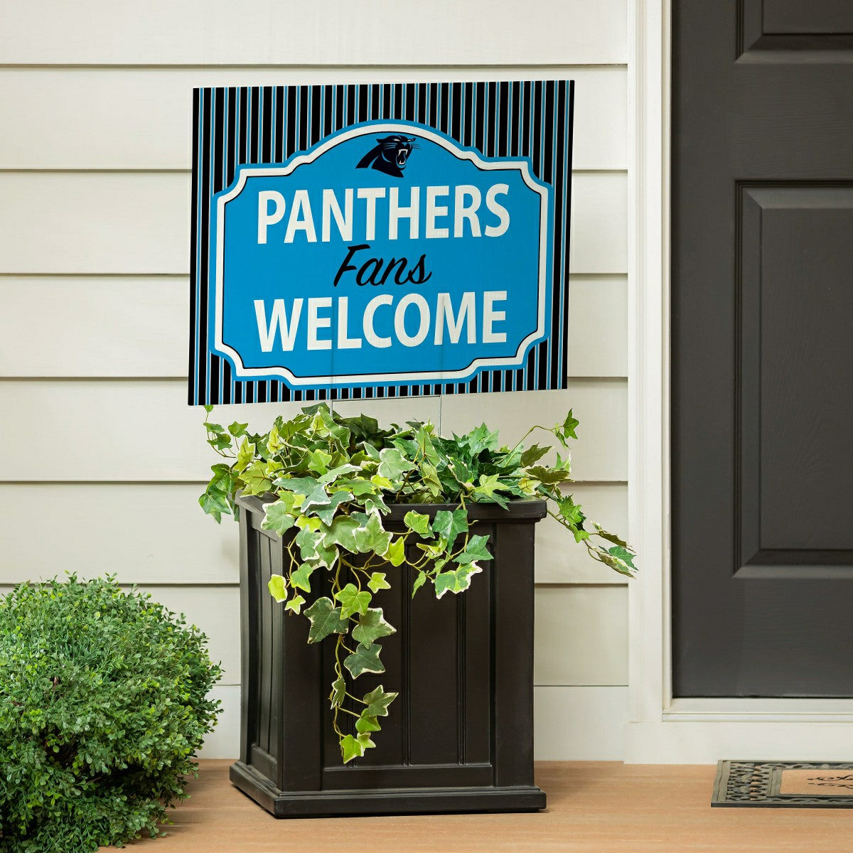 Carolina Panthers Coroplast Yard Sign, "Fans Welcome", NFL, Home