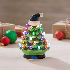 8" LED Ceramic Christmas Tree, Carolina Panthers, NFL, Home