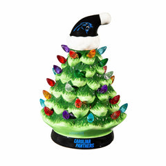 8" LED Ceramic Christmas Tree, Carolina Panthers, NFL, Home