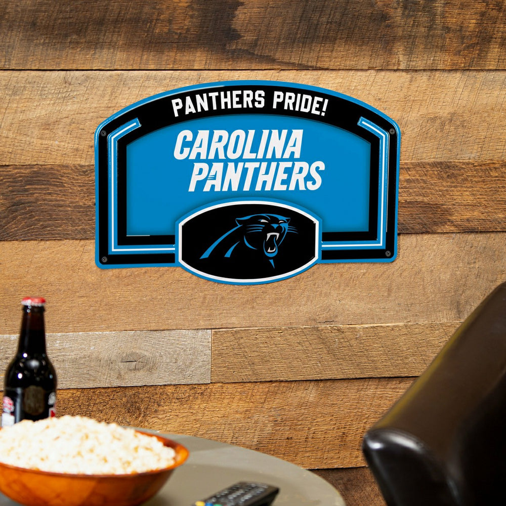 Carolina Panthers USA Embossed Steel Wall Sign, 11" x 17", NFL, Home