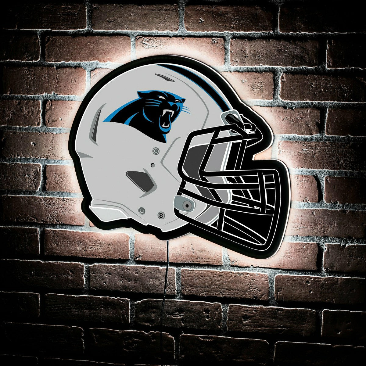 LED Wall Decor, Helmet, Carolina Panthers, NFL, Home