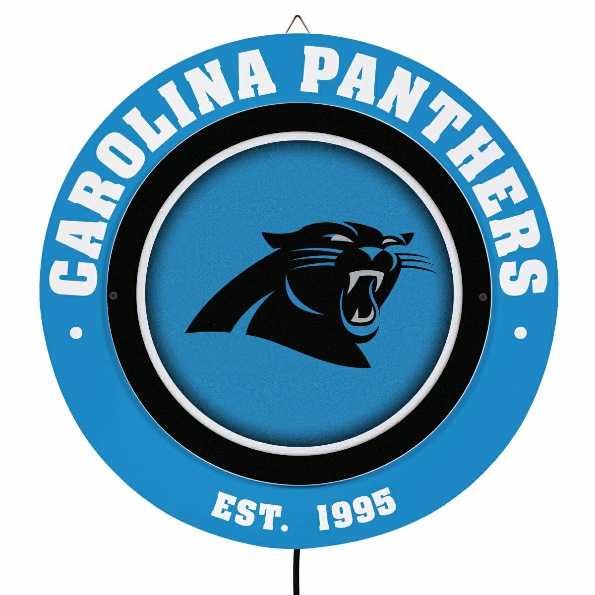 Carolina Panthers, Metal Lite, Round, NFL