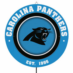 Carolina Panthers, Metal Lite, Round, NFL