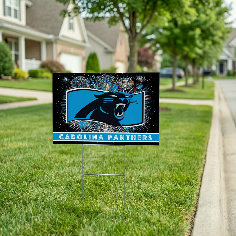 Carolina Panthers Yard Sign, Patriotic, NFL, Home
