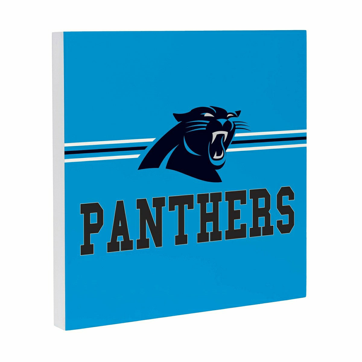 Carolina Panthers Wood Wall Sign, 12x12, NFL, Home
