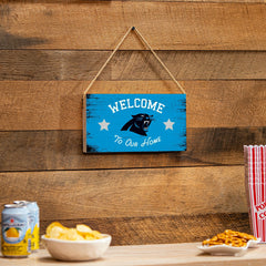 Carolina Panthers Wood Wall Sign, 6x11, NFL, Home