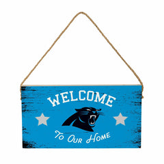 Carolina Panthers Wood Wall Sign, 6x11, NFL, Home