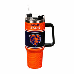 40oz Stainless Steel Canyon Cup w/ Straw, Chicago Bears, NFL, Home