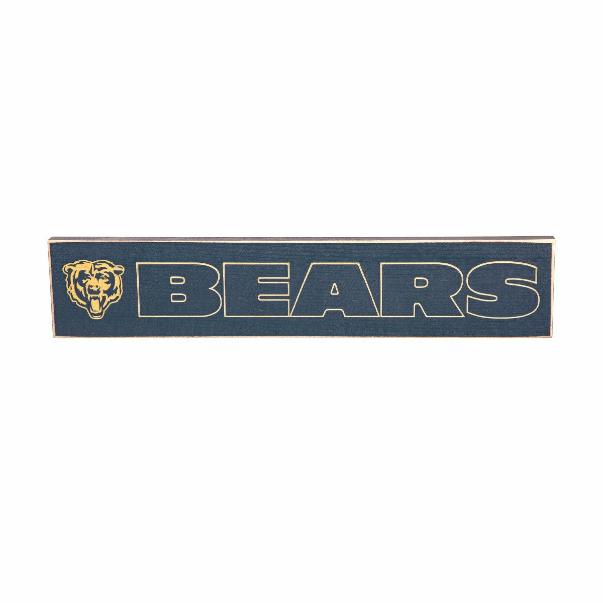 Chicago Bears Engraved Wood Sign, 3.5" x 18", NFL, Home