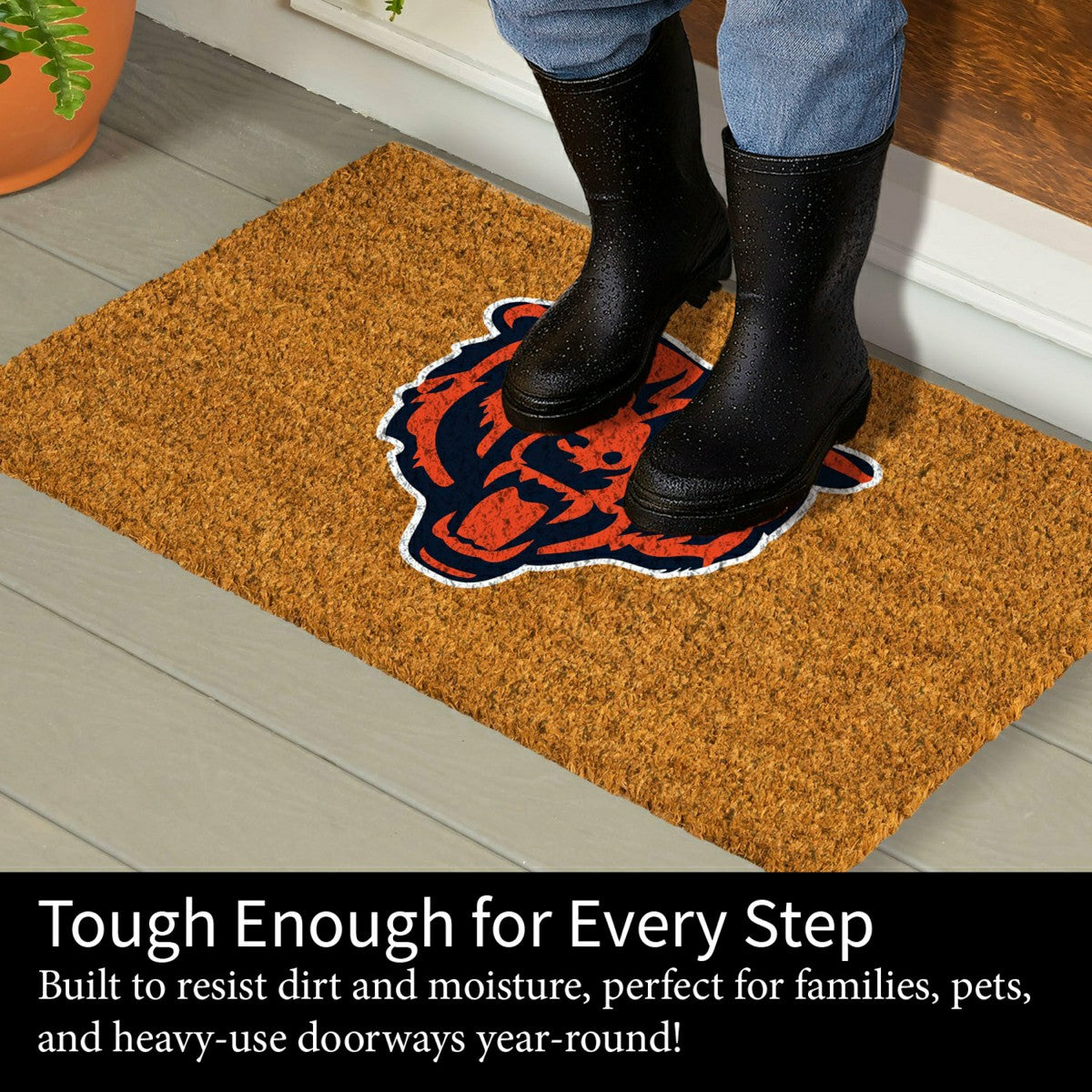 Coir Mat, 16"x28", Chicago Bears, NFL