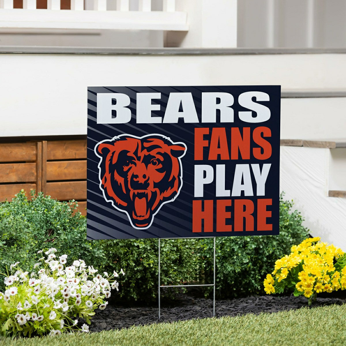 Chicago Bears Coroplast Yard Sign "Fans Play Here", NFL, Home