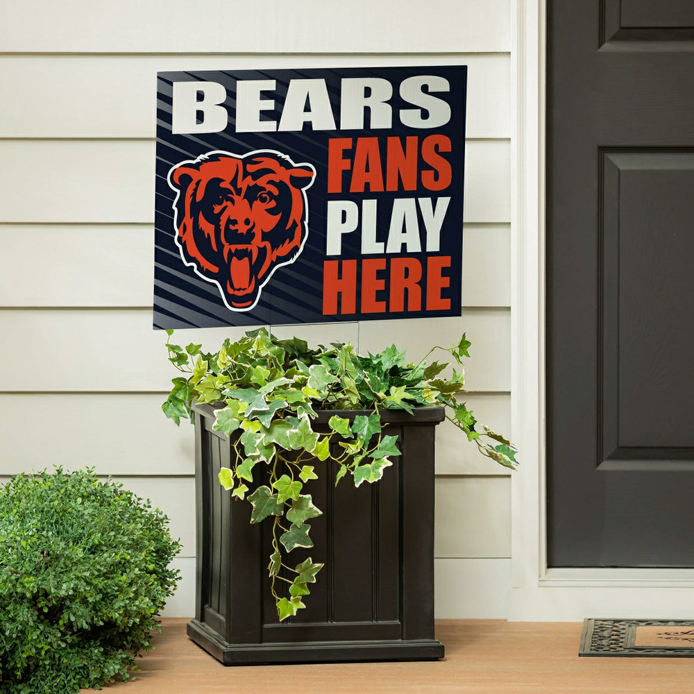 Chicago Bears Coroplast Yard Sign "Fans Play Here", NFL, Home