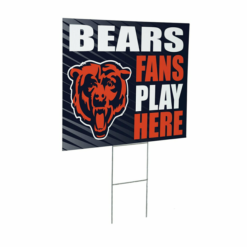 Chicago Bears Coroplast Yard Sign "Fans Play Here", NFL, Home