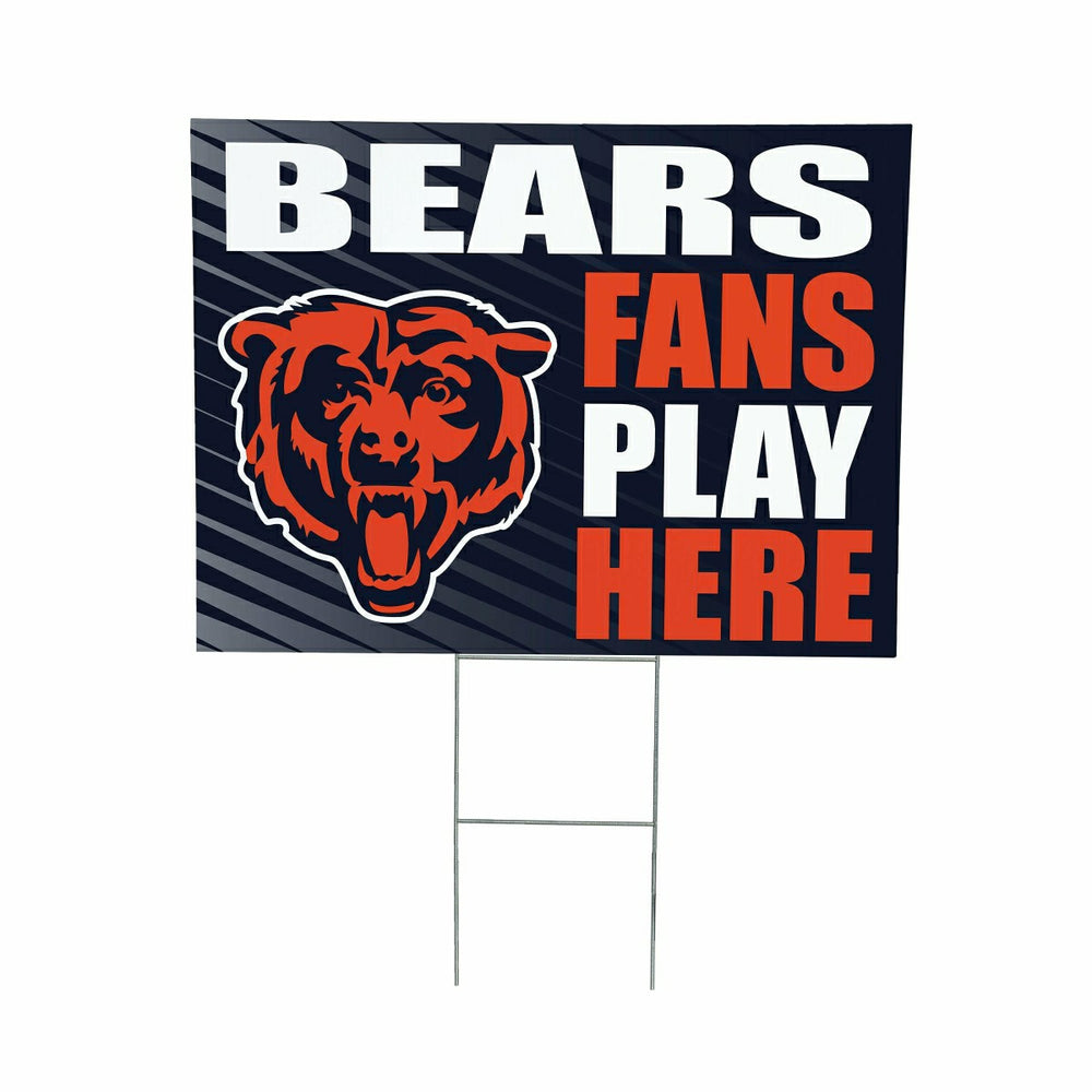 Chicago Bears Coroplast Yard Sign "Fans Play Here", NFL, Home