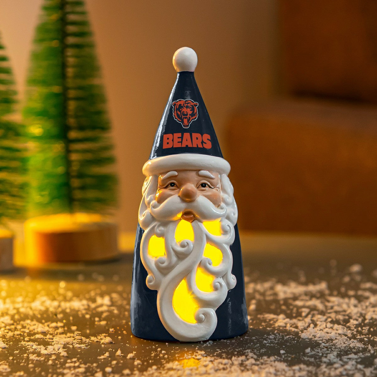 Chicago Bears Santa LED Statuary, 8", NFL, Home