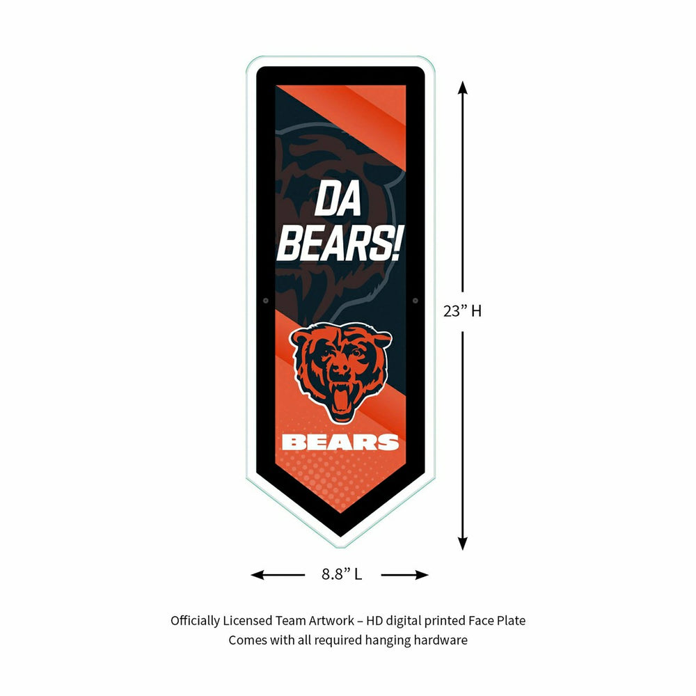 LED Wall Decor, Pennant, Chicago Bears, NFL, Home