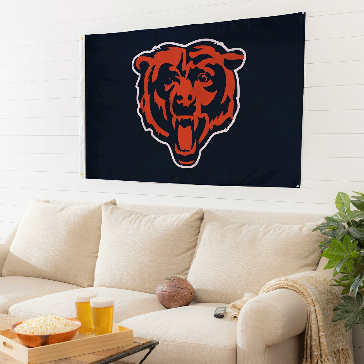 Chicago Bears Single Sided Estate Flag with 2 Grommets 3'x5', NFL, Home