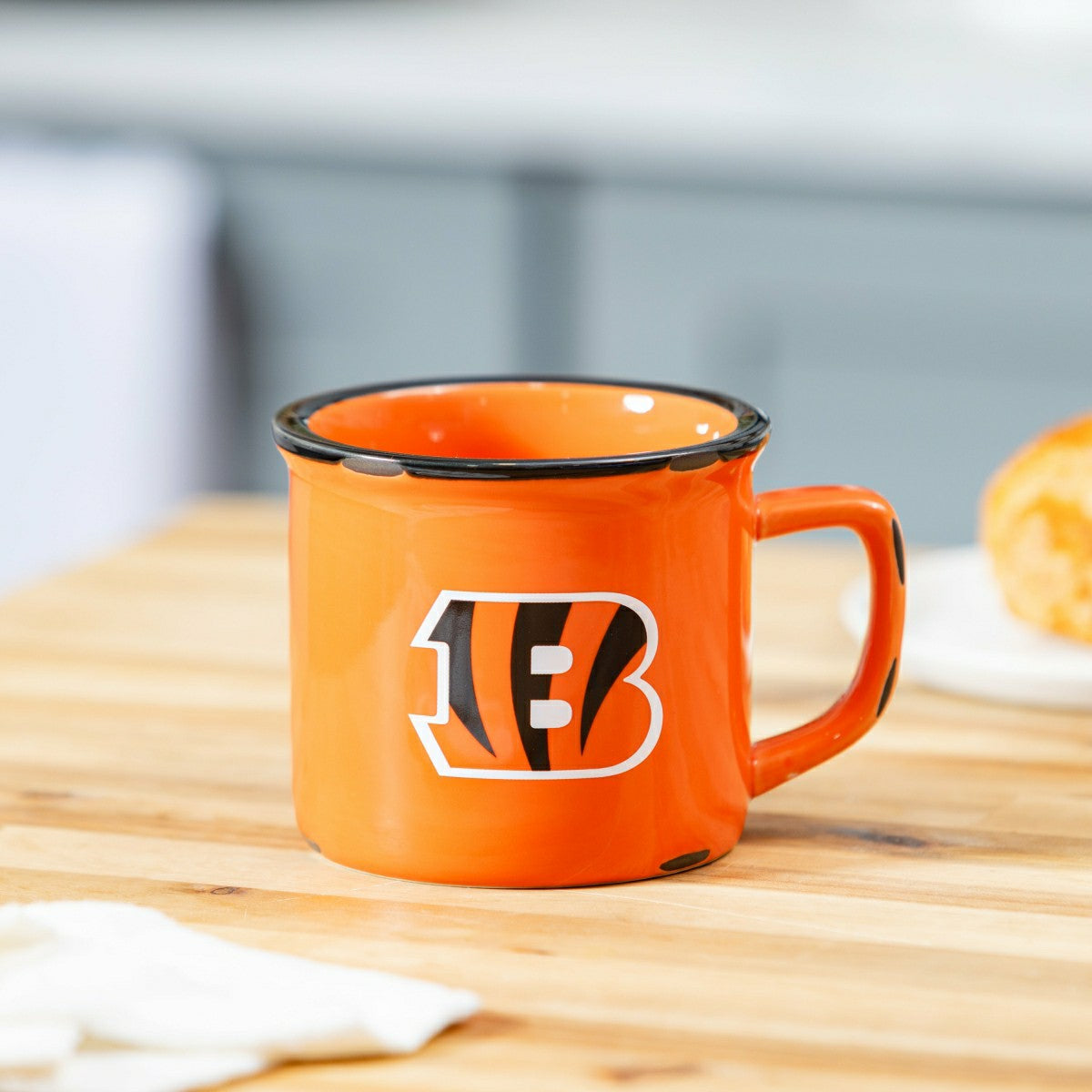 Cincinnati Bengals Ceramic Camp Cup with Enamel Finish, 14oz, NFL