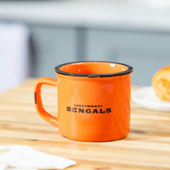 Cincinnati Bengals Ceramic Camp Cup with Enamel Finish, 14oz, NFL