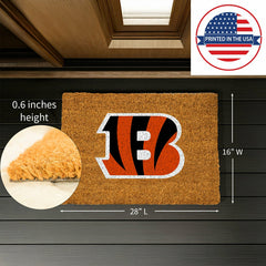 Coir Mat, 16"x28", Cincinnati Bengals, NFL