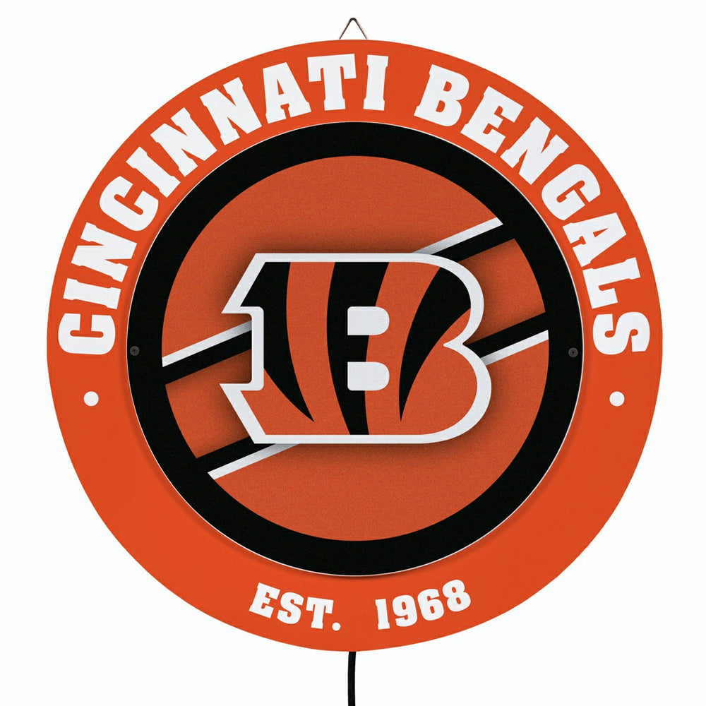 Cincinnati Bengals, Metal Lite, Round, NFL
