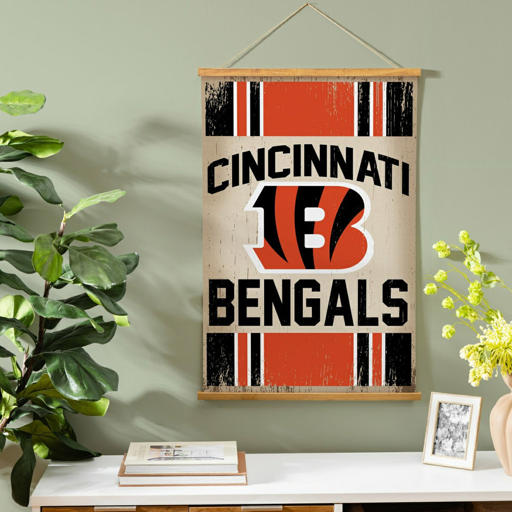 Cincinnati Bengals, Canvas Wall Tapestry, Medium, 36x24, NFL, Home